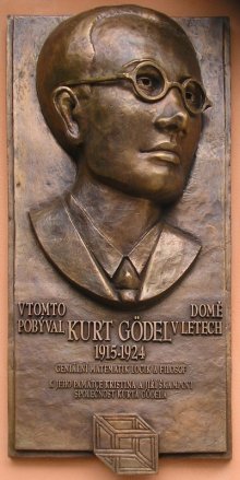 pamětní deska: K. Gödel